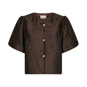 Asia brocade blouse Neo Noir, dark brown