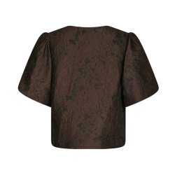 Asia brocade blouse Neo Noir, dark brown