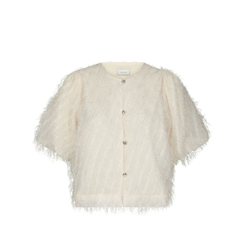 Aisa frilly blouse Neo Noir, creme