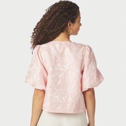 Aisa soft brocade blouse Neo Noir, light pink