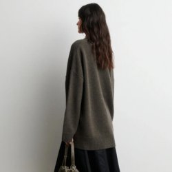 Alpha knit monogram cardigan Second Female, black olive