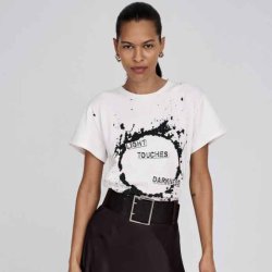 Ambla eclipsed print t-shirt Rabens Saloner, chalk