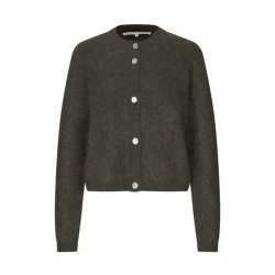 Andrea knit rib ls cardigan Second Female, black olive