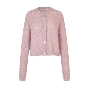 Andrea knit rib ls cardigan Second Female, sepia rose