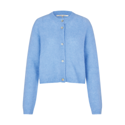 Andrea knit rib cardigan Second Female, frozen fjord