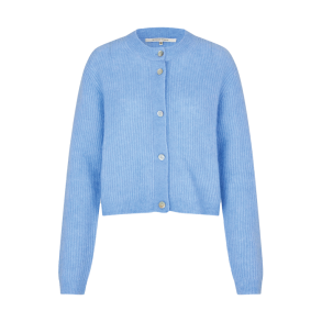 Andrea knit rib cardigan Second Female, frozen fjord