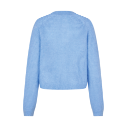 Andrea knit rib cardigan Second Female, frozen fjord