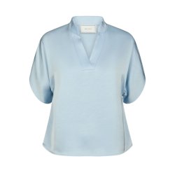 Anelle heavy sateen blouse Neo Noir, light blue