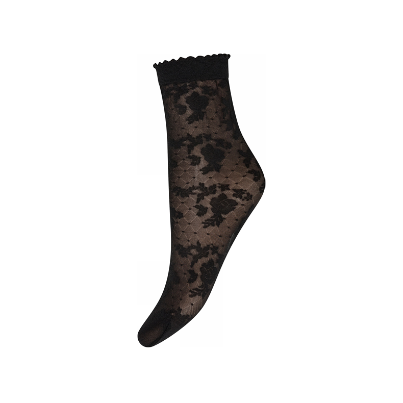 Flower sock 20den Hype the Detail, black