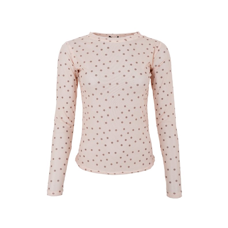Annie mesh blouse Black Colour, powder dot