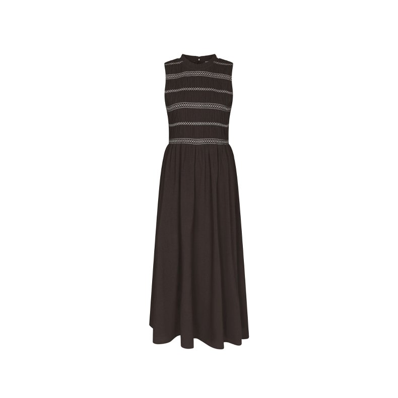 Atika deco smock dress Neo Noir, dark brown
