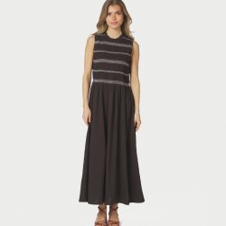 Atika deco smock dress Neo Noir, dark brown