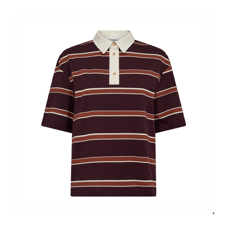 Augustacc stripe polo tee Co'couture, winered