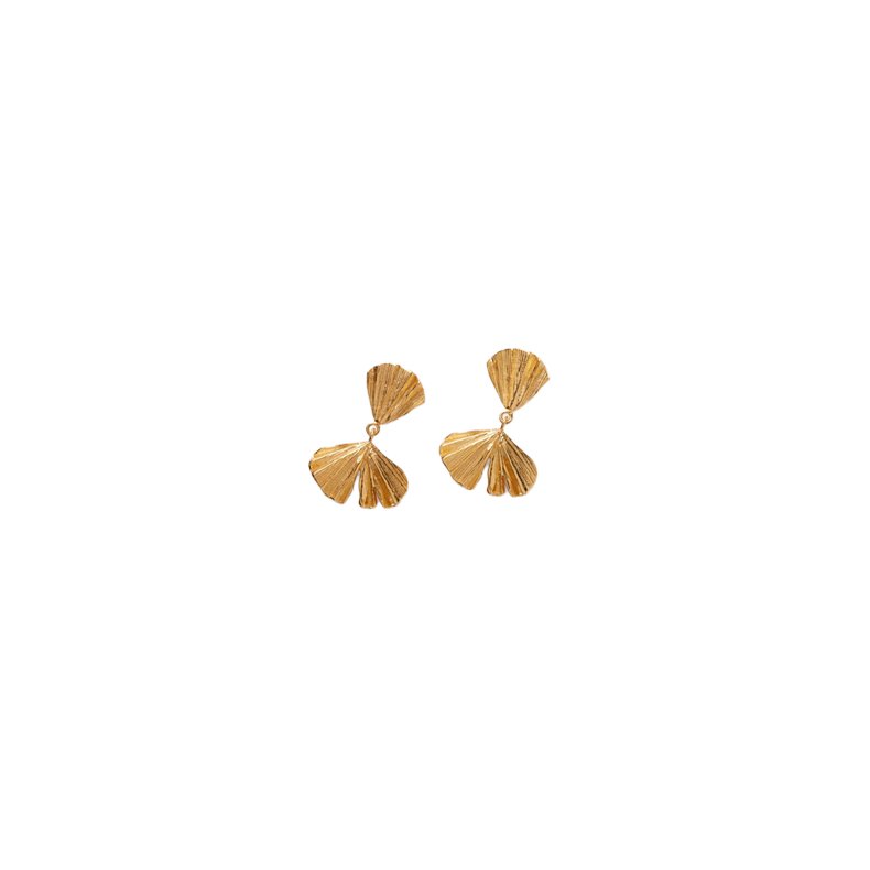 Autumn leaf earring Pernille Corydon, gold