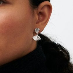 Autumn leaf earrings Pernille Corydon, silver