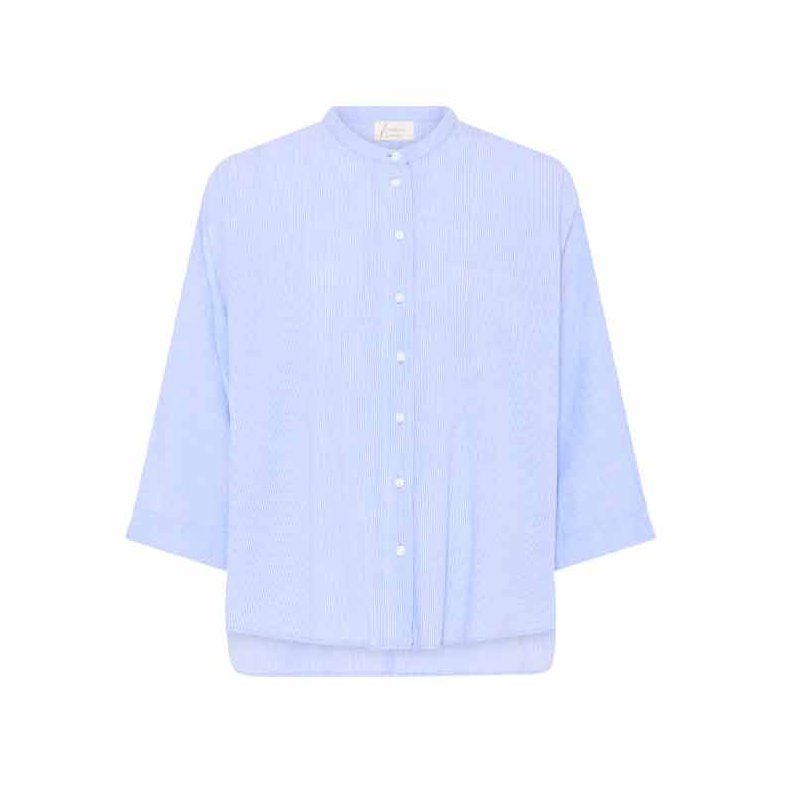 Seoul short shirt Frau, baby lavender stripe