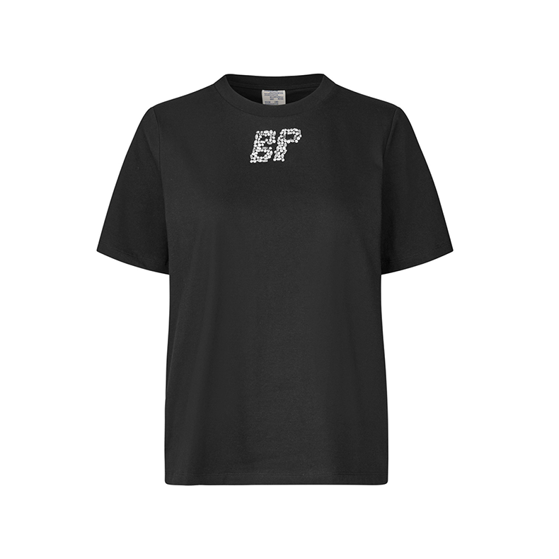 Jawo t-shirt Baum und Pferdgarten, black rhinestones