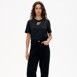 Jawo t-shirt Baum und Pferdgarten, black rhinestones