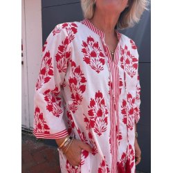 Tabita dress Wauw, red and white
