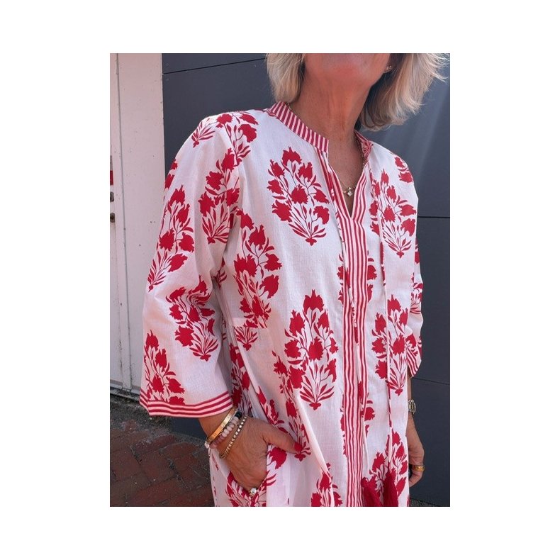 Tabita dress Wauw, red and white