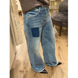 Saddle rise jeans Mos Mosh Heyanno, light blue denim