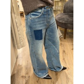 Saddle rise jeans Mos Mosh Heyanno, light blue denim
