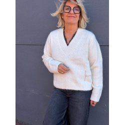 Pernille sweater H�st, white alyssum