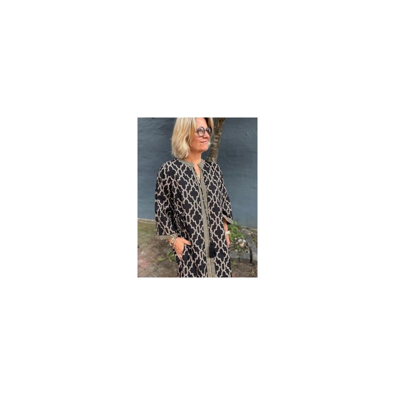 Tabita dress Wauw, black and beige