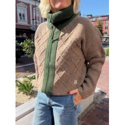 Roll melange knit Mos Mosh Heyanno, brown melange