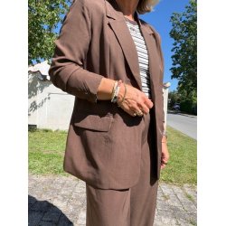 Fava long blazer ICHI, slate black melange