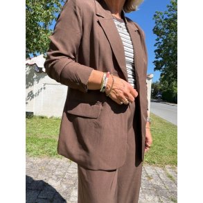 Fava long blazer ICHI, slate black melange