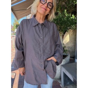 Chloe cotton full shirt Rabens Saloner, brown
