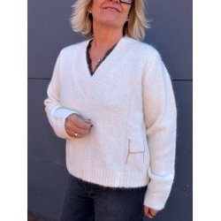 Pernille sweater H�st, white alyssum