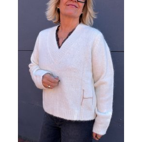 Pernille sweater H�st, white alyssum