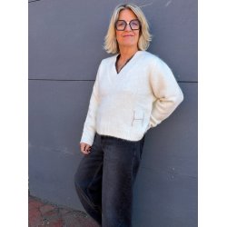 Pernille sweater H�st, white alyssum