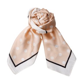 Dani mini scarf Black Colour, beige dot