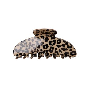 Bcasher hair claw Black Colour, beige leo