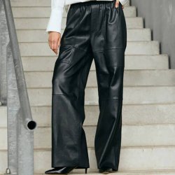 Bella HW pants full length Depeche, black 