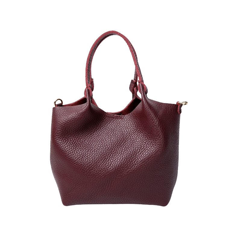 Bcisolde leather bag Black Colour, wine