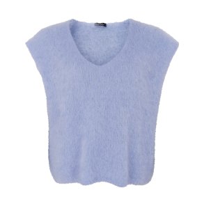Bjoerk pullover vest Black Colour, lt. blue