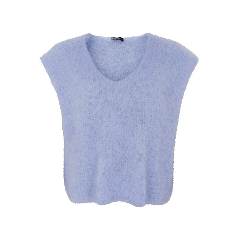 Bjoerk pullover vest Black Colour, lt. blue