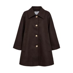 Nukimberly coat Nmph, black coffee