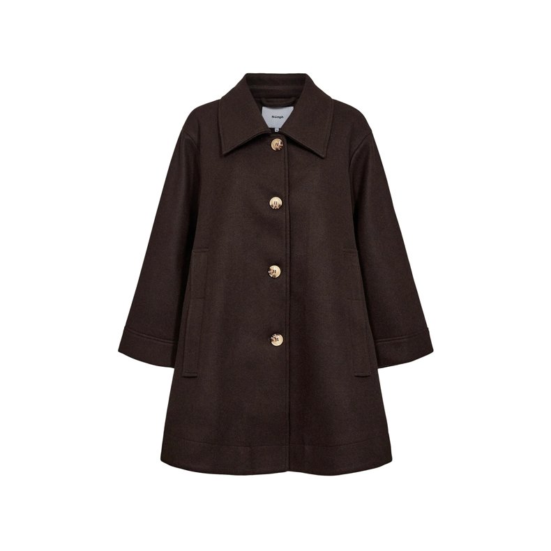 Nukimberly coat Nmph, black coffee