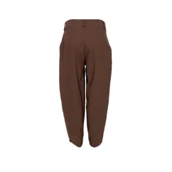 Beverly barrel pant Black Colour, hazelnut brown
