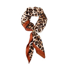Bcnira mini scarf w. golden ring Black Colour, leo