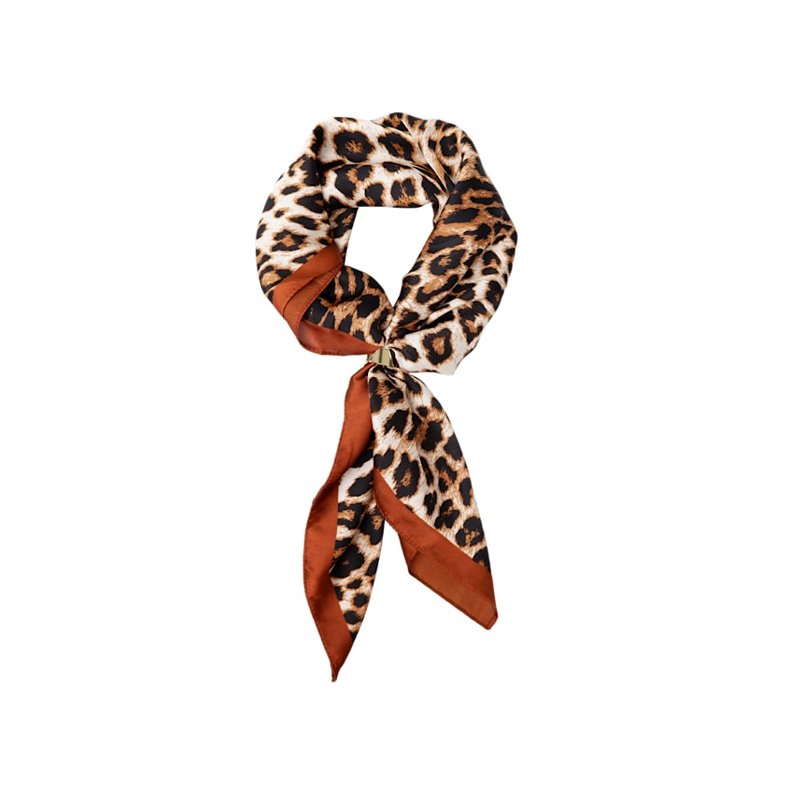 Bcnira mini scarf w. golden ring Black Colour, leo