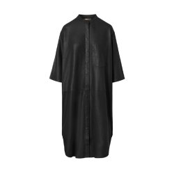 Tieldedep long leather shirt Depeche, black