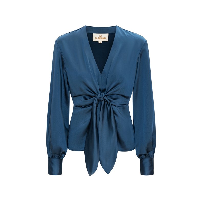 Blair blouse Karmamia, rich cerulean blue