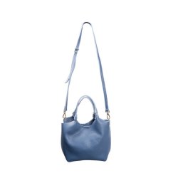 Bcisolde leather bag Black Colour, blue