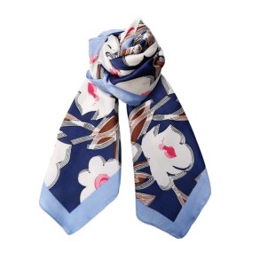 Junia mini scarf Black Colour, blue